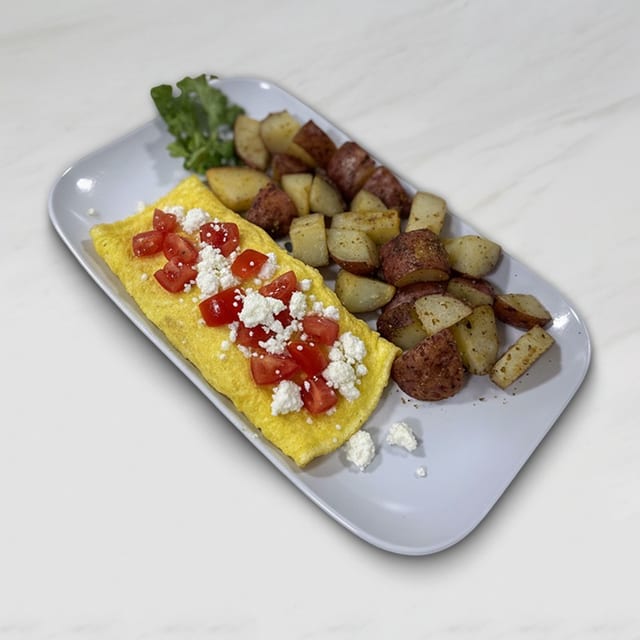 Feta Tomato Omelette.