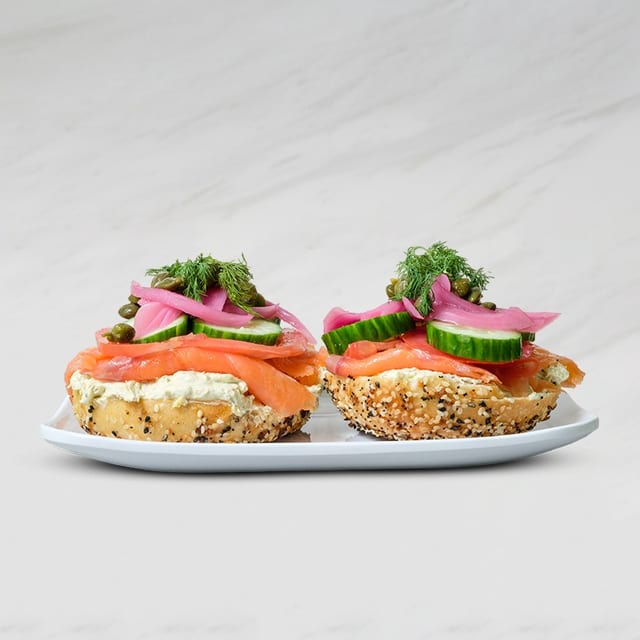 Open Face Lox Bagel.