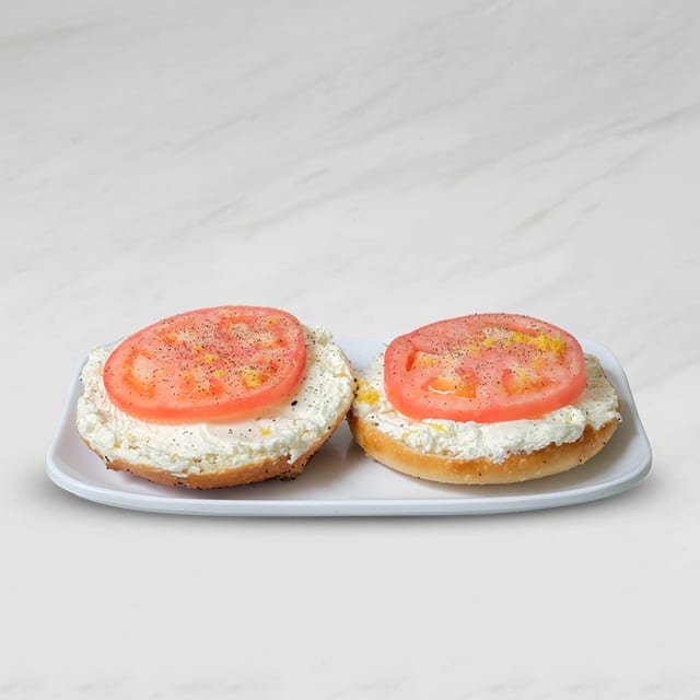 Open Face Tomato Bagel.