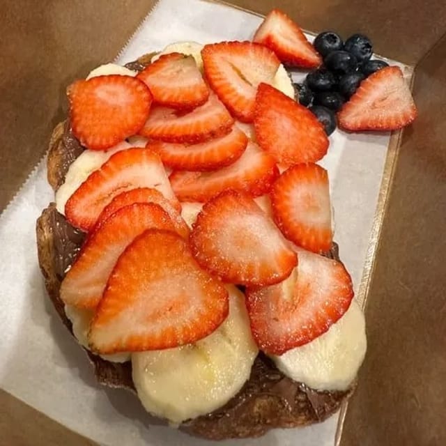 Strawberry Banana Nutella Toast.