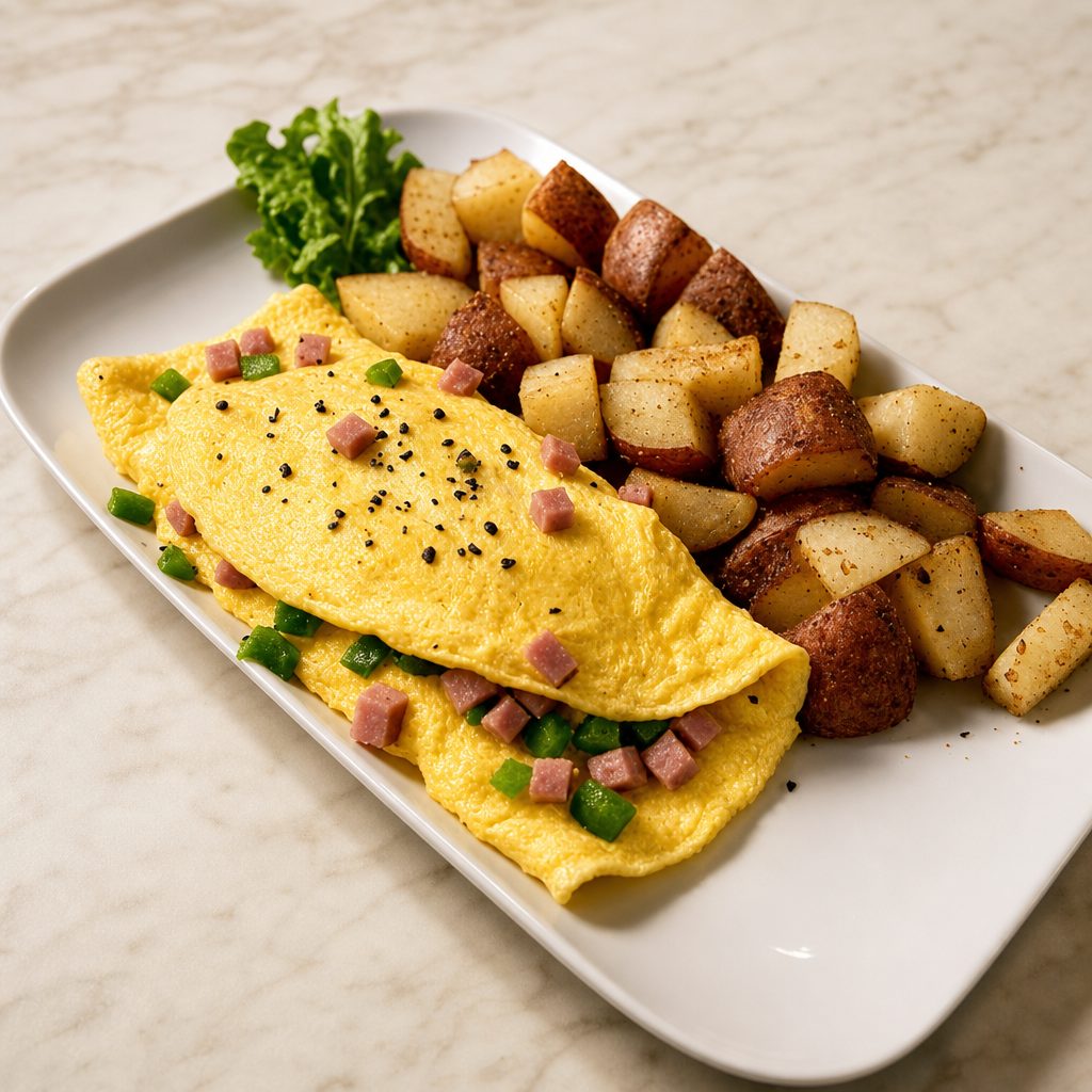 Pepper Onion Omelette.