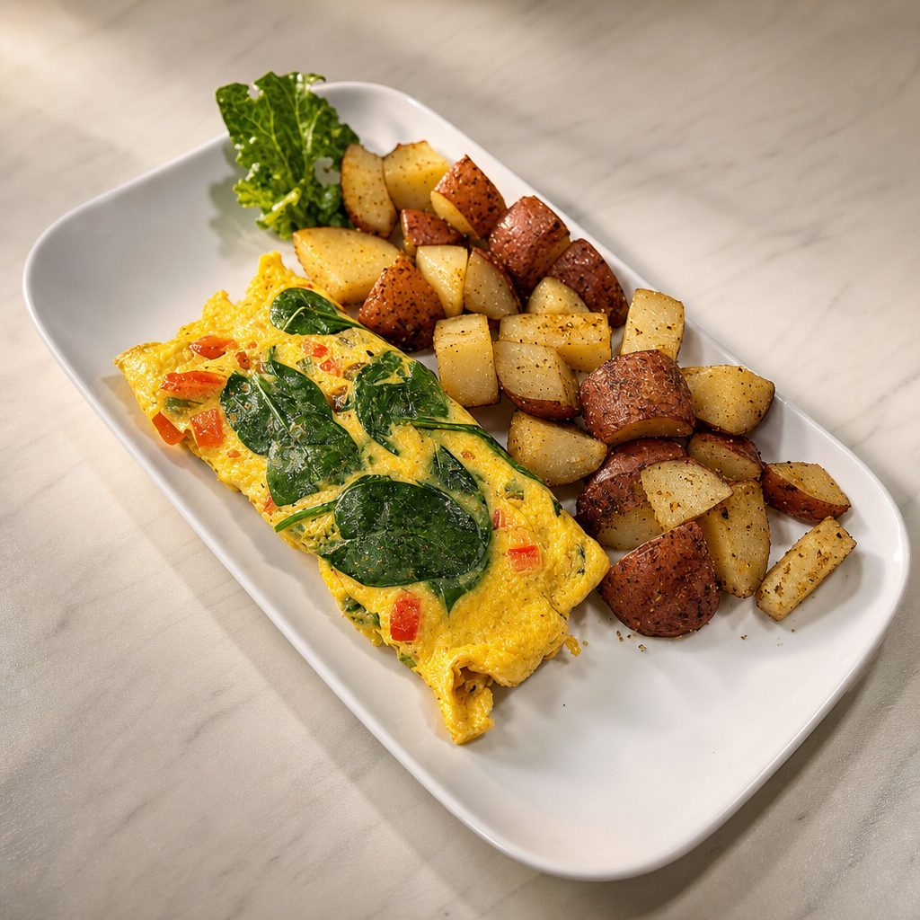 Spinach Omelette.