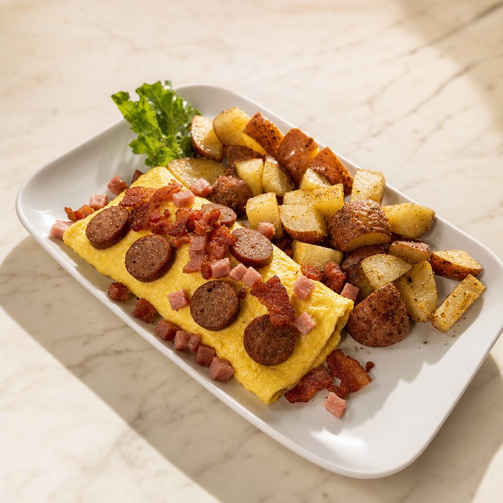 Meat Lover Omelette.